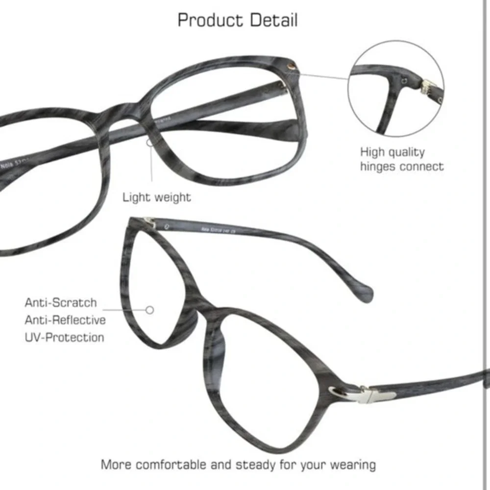 New VisionGlobal Blue Light Blocking Glasses for Women/Men, Anti Eyestrain, Styl